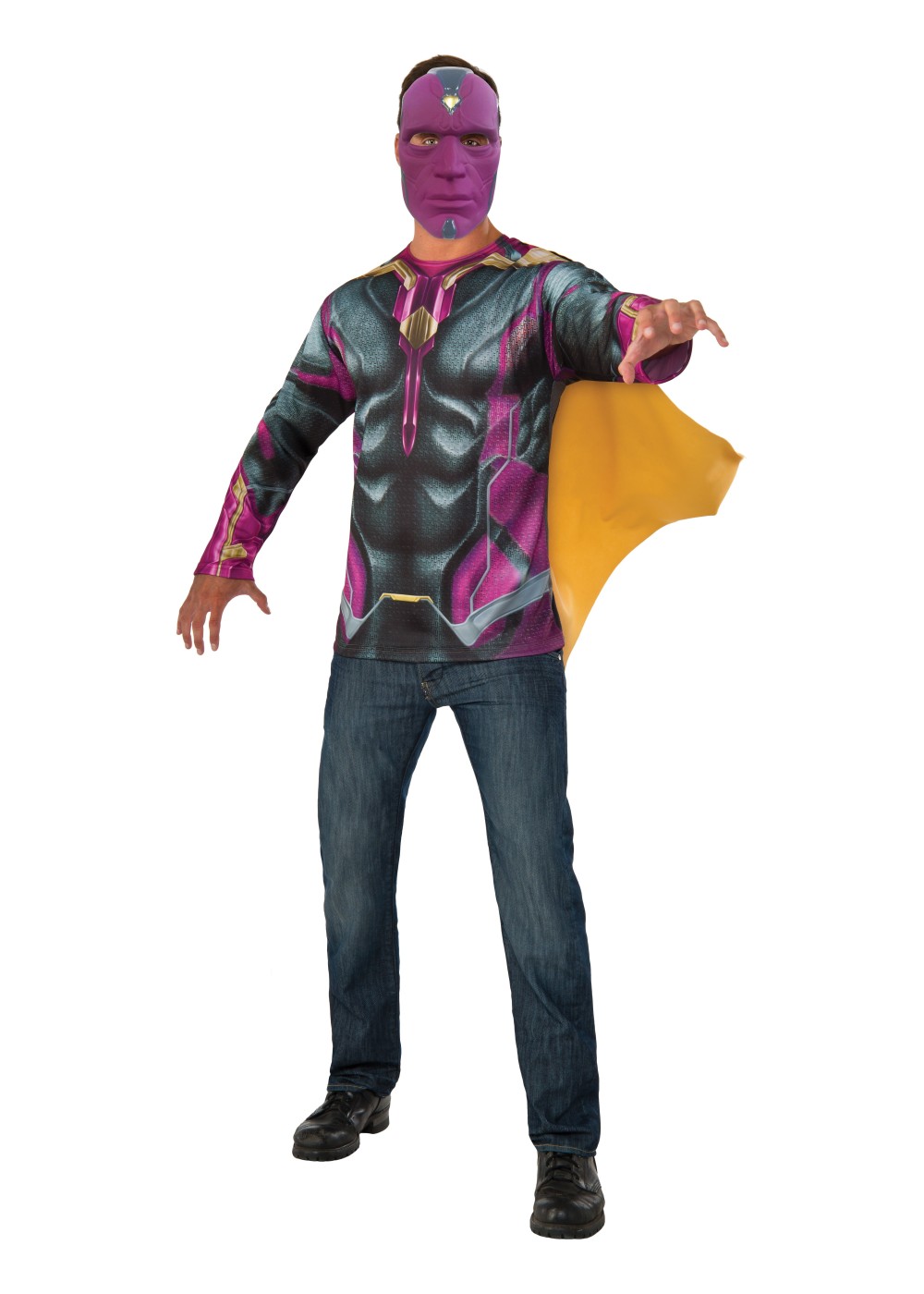 Civil War Vision Shirt Cape And Mask Set